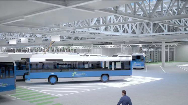 Cocheras de la EMT en la Elipa, Madrid