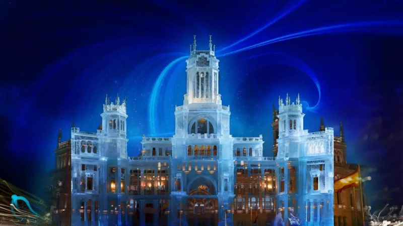 Cibeles se ilumina con un espectáculo de videomapping para dar inicio a la Navidad en Madrid