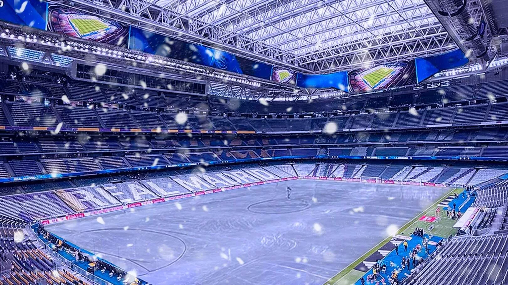 El Santiago Bernabéu se transforma en un parque temático navideño