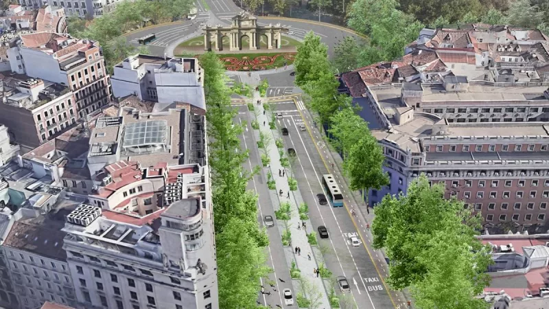 Bulevar peatonal entre Cibeles y la Puerta de Alcalá: un proyecto en pausa