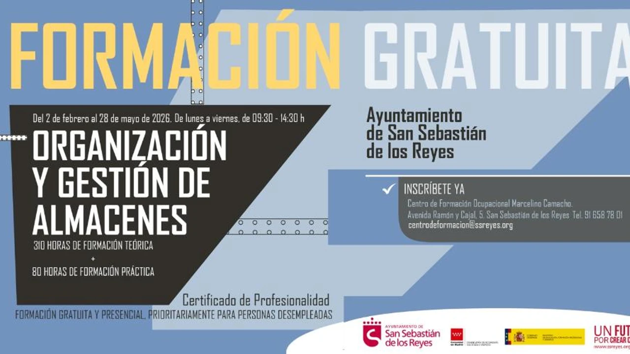 Inscripción abierta a cursos de formación en San Sebastián de los Reyes en febrero