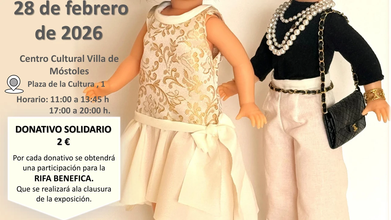 Exposición solidaria de muñecas Nancy en Móstoles para investigar el cáncer infantil